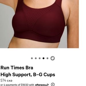 Lululemon High Support sports bra